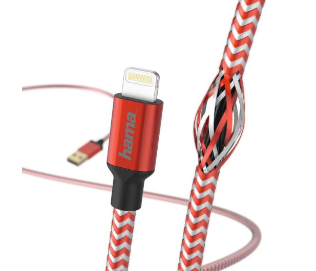 Hama USB-Lightning 1,5M MFI REFLECTED czerwony - 1457234 - zdjęcie 3
